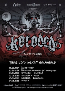 KORODED Final Dantalion Tourdates 2014/2015